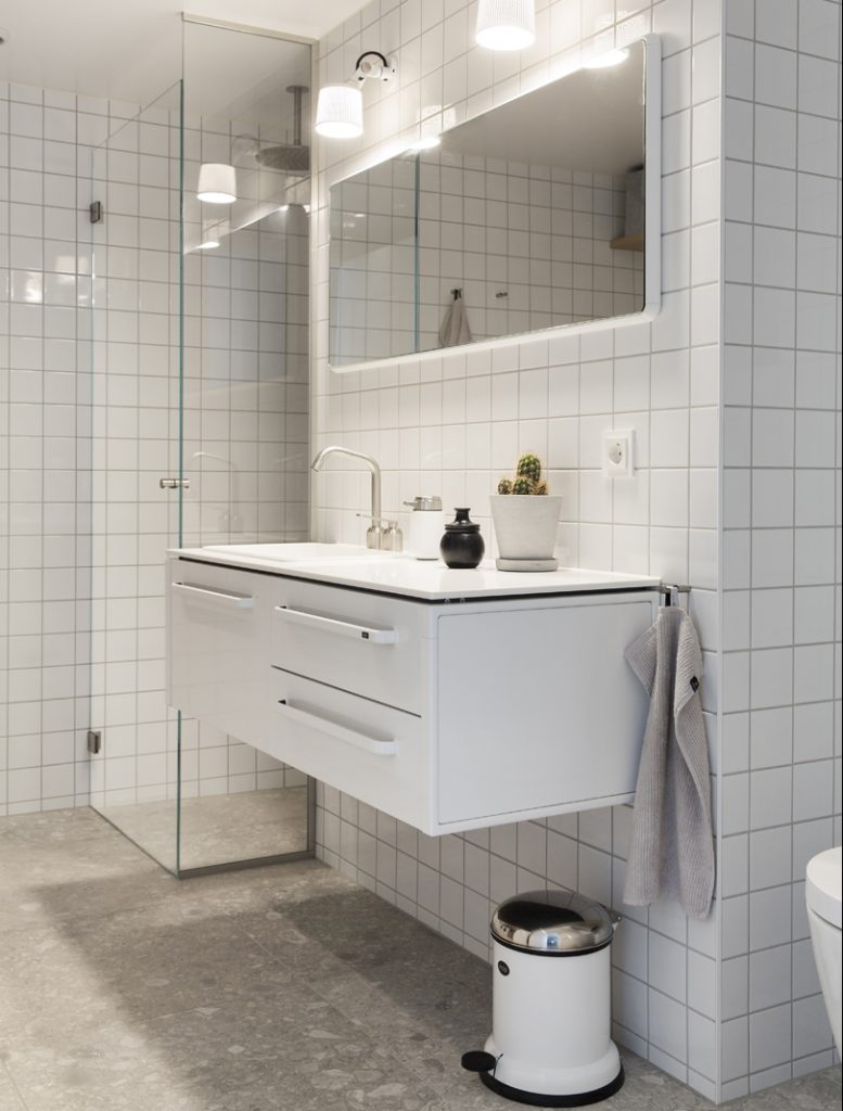Nyfelt og Strand interiørarkitekter MNIL leilighet Oslo baderomsinnredning